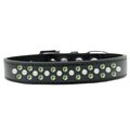 Unconditional Love Sprinkles Pearl & Lime Green Crystals Dog CollarBlack Size 16 UN919903